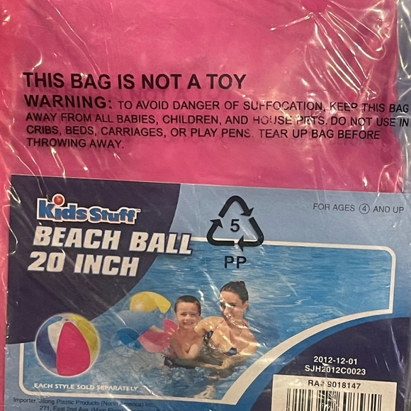 3~Beach Ball Splash-n-Swim Inflatable Toy 20” - Picture 8 of 8